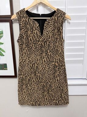 Bobby Bee Mini Shift Dress Leopard Print Size 6